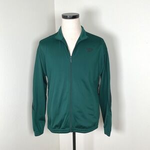 Reebok RI Vector Knit Track Jacket Mens Medium‎ Collegiate Green Full Zip